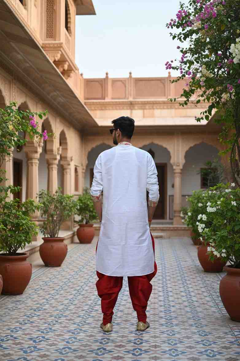 Premium Khadi Silk Kurta & Patiala Pant Set for Men | Festive Wear